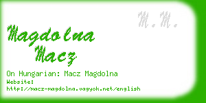 magdolna macz business card